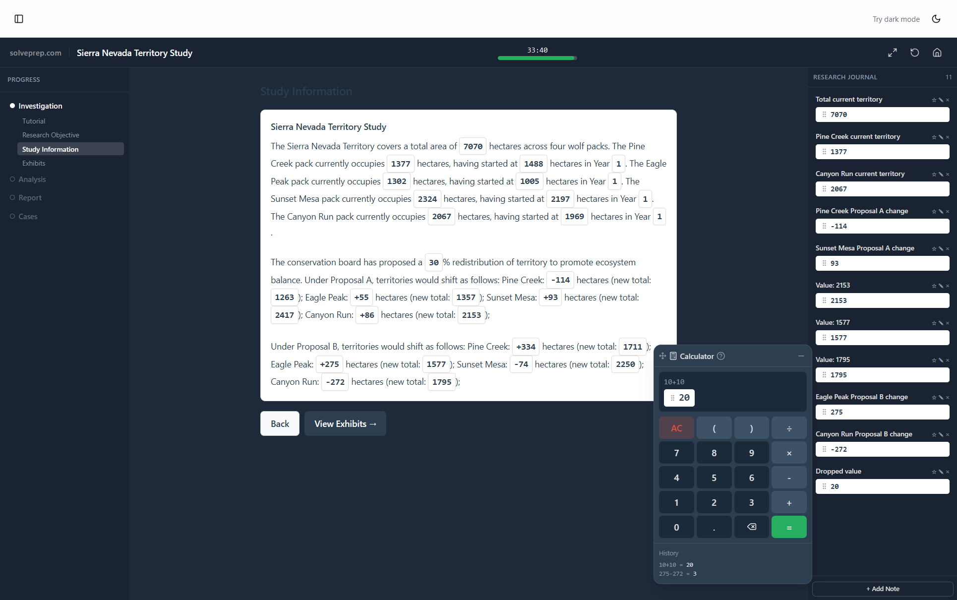 Red Rock AI Simulator - Practice interface with chart interpretation
